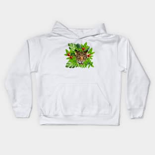 Leopard Face Tropical Kids Hoodie